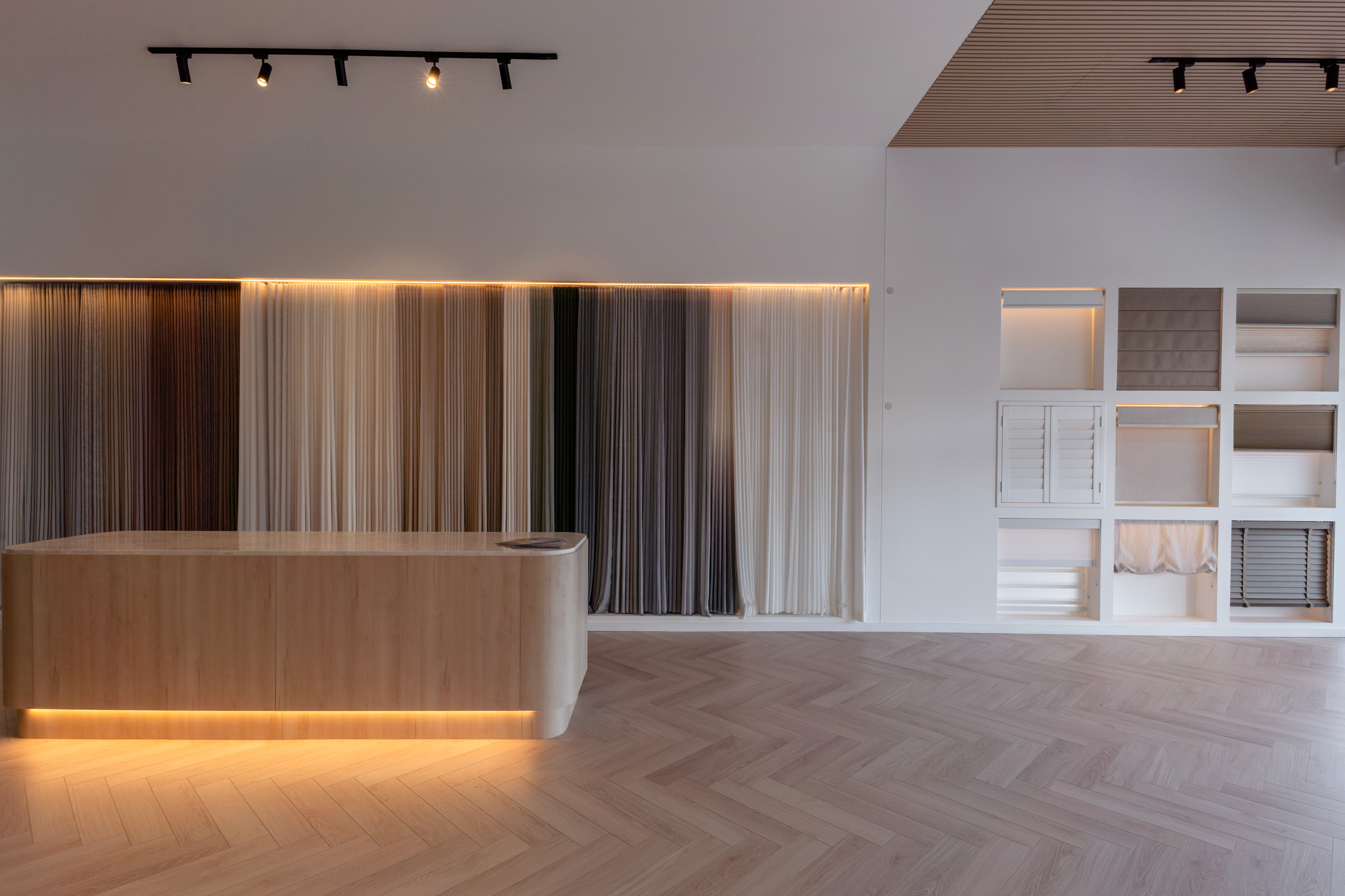 Premium curtains flowing in a modern living space