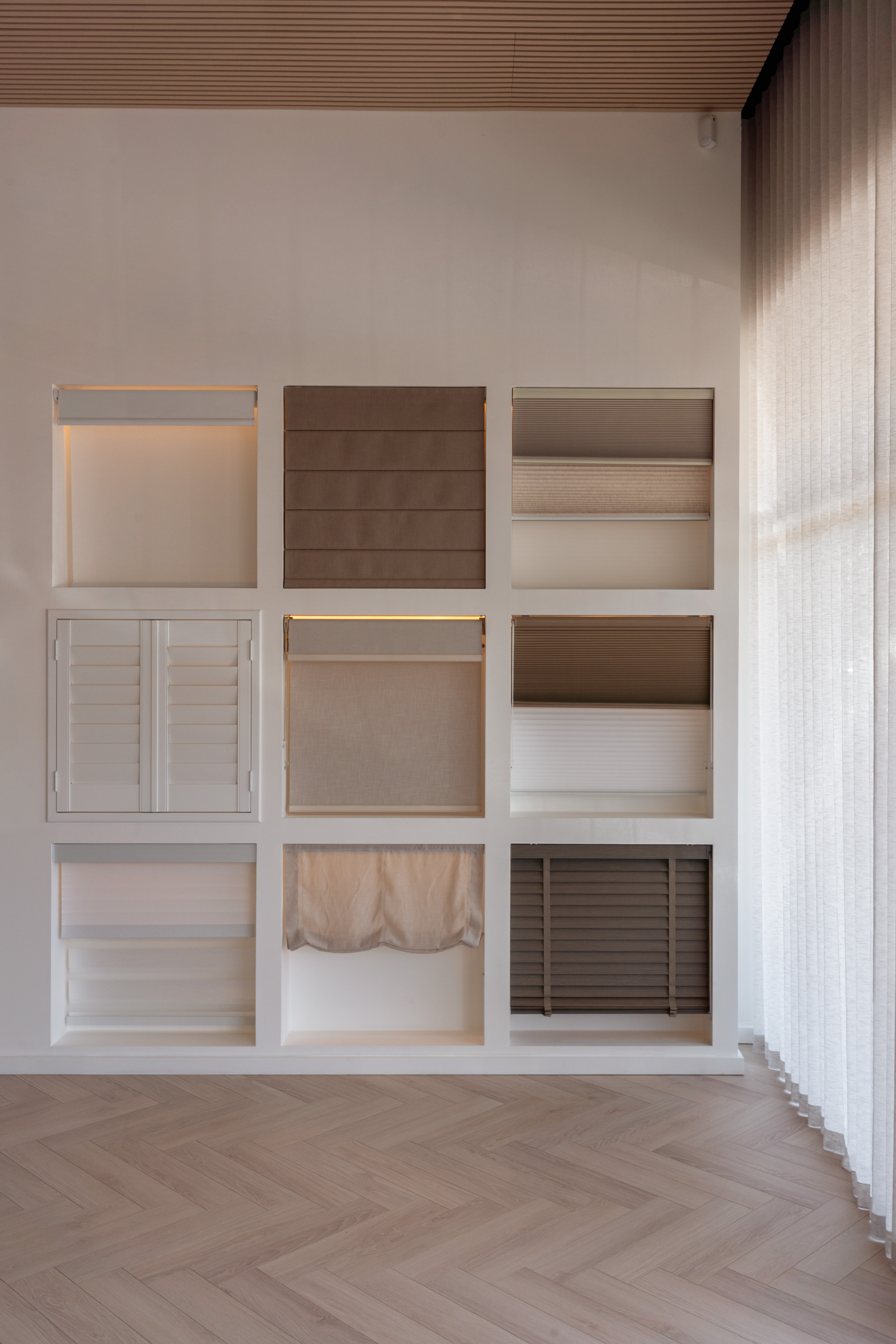 Premium roller blinds in a modern bathroom